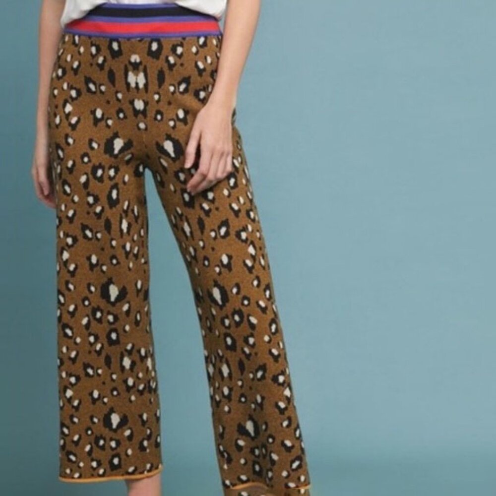 Anthropologie Dolan Leopard Sweater Pants